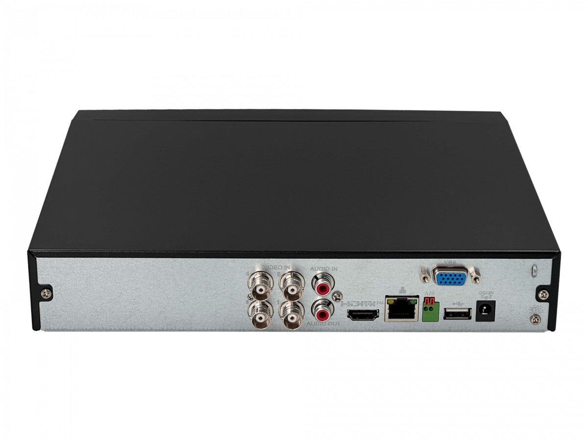 5104-IP DAHUA Grabador IP 4 Canales 5MP Salidas HDMI VGA USB 2 Entradas Audio RCA 1 Disco SATA hasta 16TB WizSense XVR5104HS
