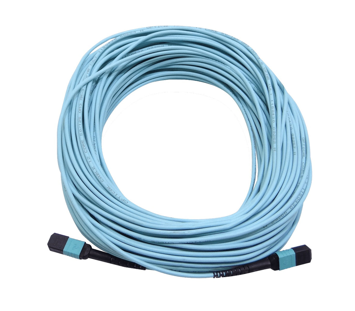JF3MM40 Cable puente de fibra MPO a MPO 40 metros 12 fibras Tipo B OM3 Multimodo MM LSZH