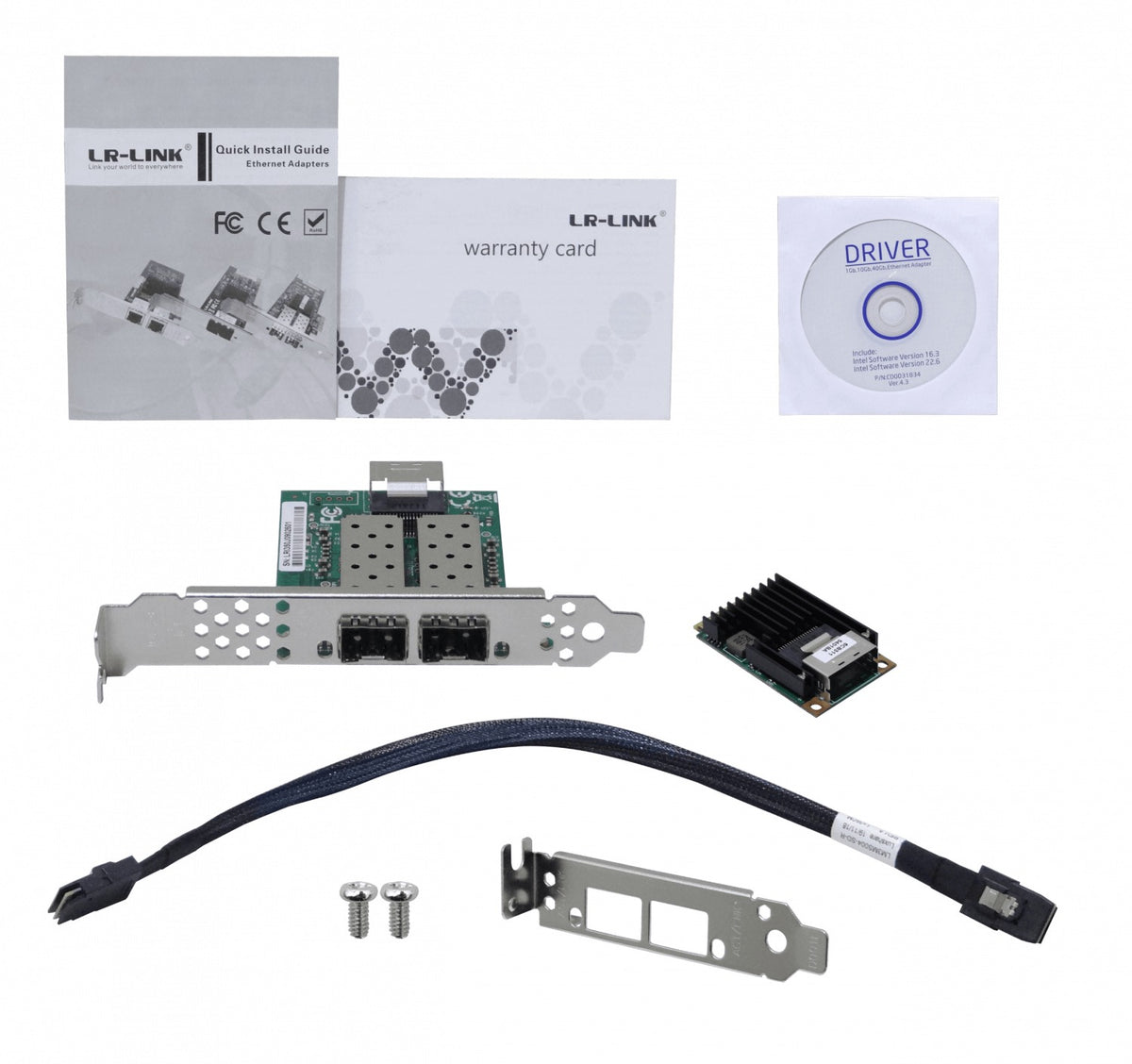 MPCIE-2SFP LRLINK Tarjeta MiniPCIe 2 Puertos SFP 1G NIC LRES2203PF para Servidor Intel I350AM2