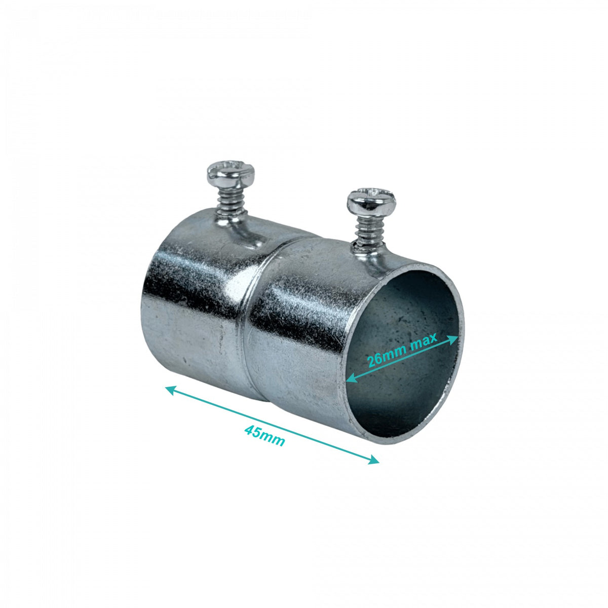 EMT25-U 25mm Acople de Zinc para Tubo Conduit Metálico Rígido