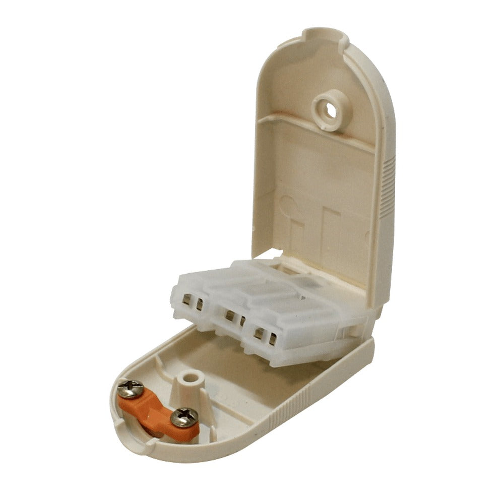 EHV2PTW KALOP Conector Hembra 2P+T Blanco 10A Enchufe móvil con puesta a tierra KL44422