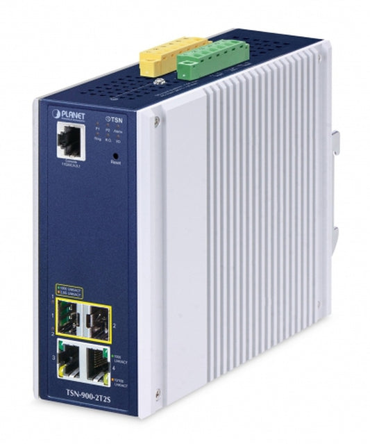 Conversor de medios TSN Gestionado Industrial de 2 Puertos 10/100/1000T + 2 Puertos 1G/2.5G SFP