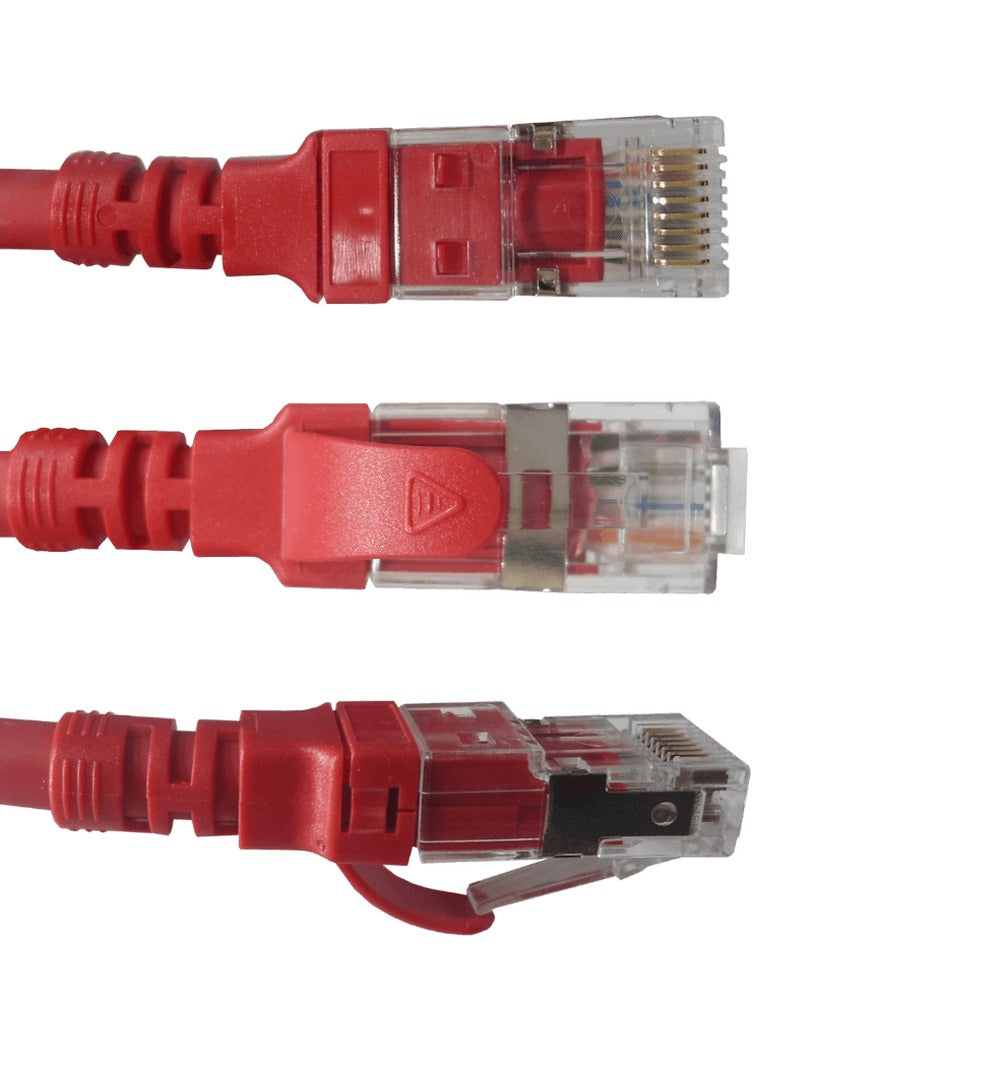 C6AR-100. LINKMADE 10 m Cat6a U/FTP Rojo LSZH Latiguillo de red moldeado multifilar