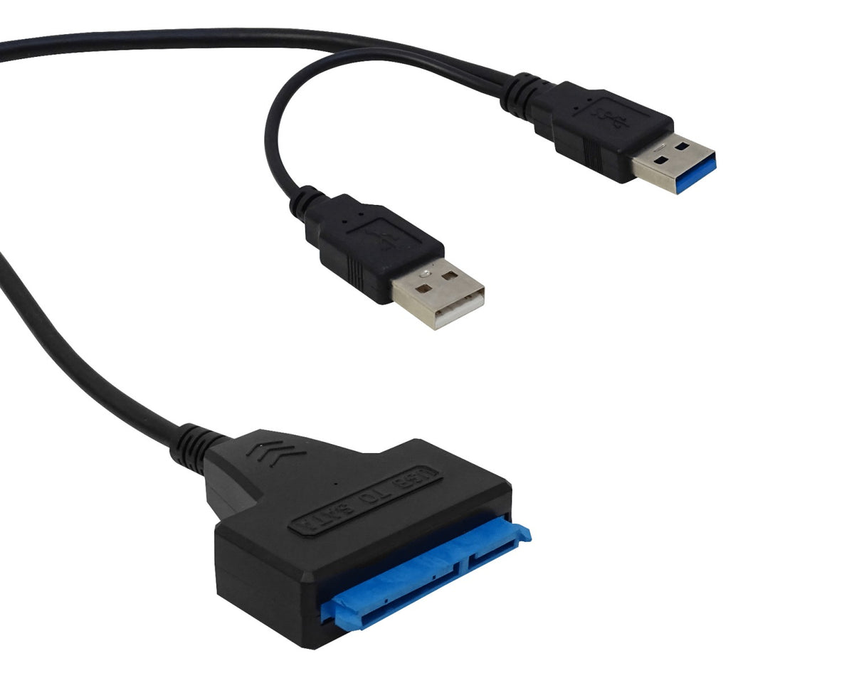 SATA-UU Convertidor SATA a USB 3.0 para Disco Rígido Externo de 2,5 o 3,5 pulgadas, requiere 12V, compatible USB 2.0
