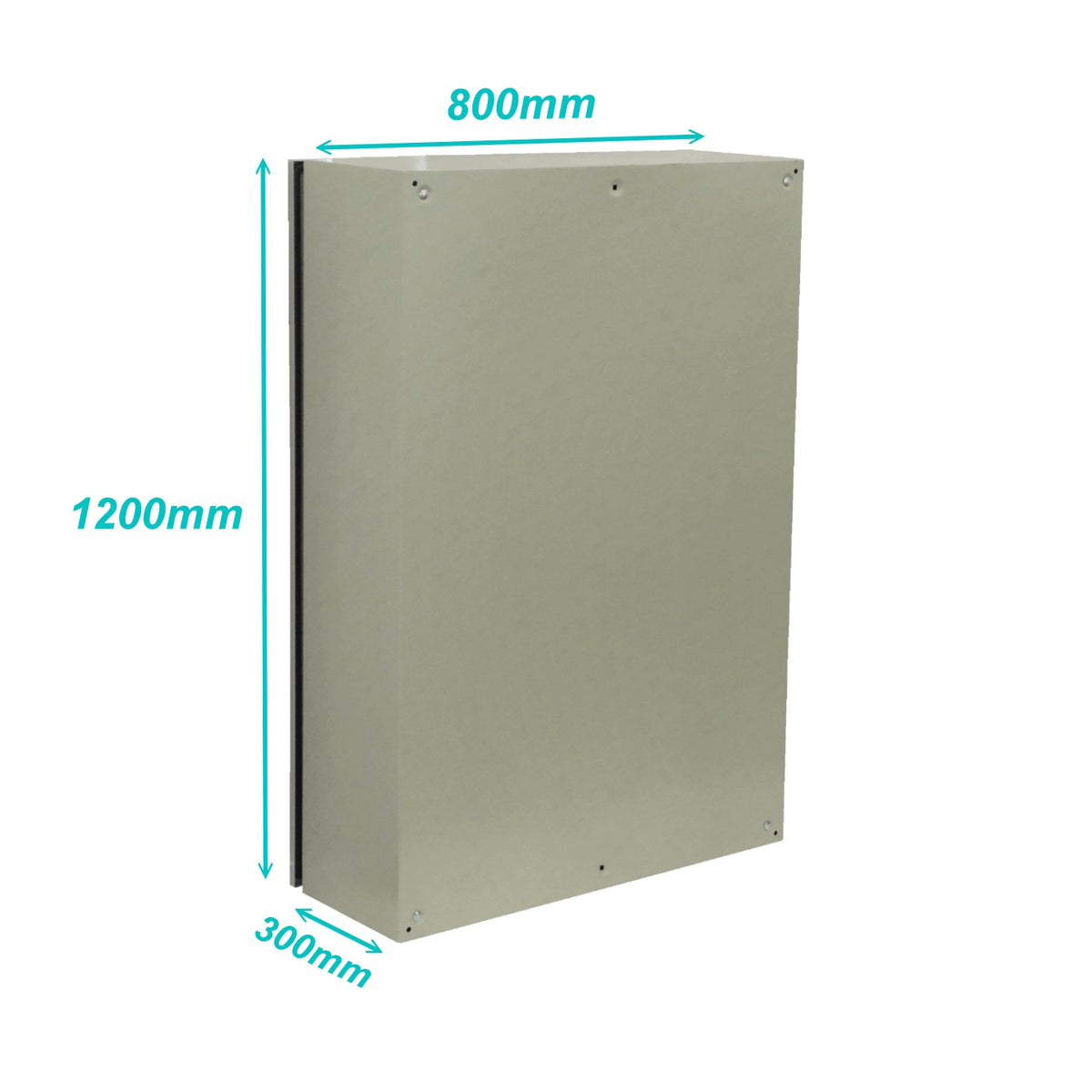 ST8-1230 TIBOX Armario o Gabinete Metálico de 1200x800x300mm en Chapa de Acero, Color Beige, Grado de Protección IP65, Sin Cerradura (1 Cuerpo)