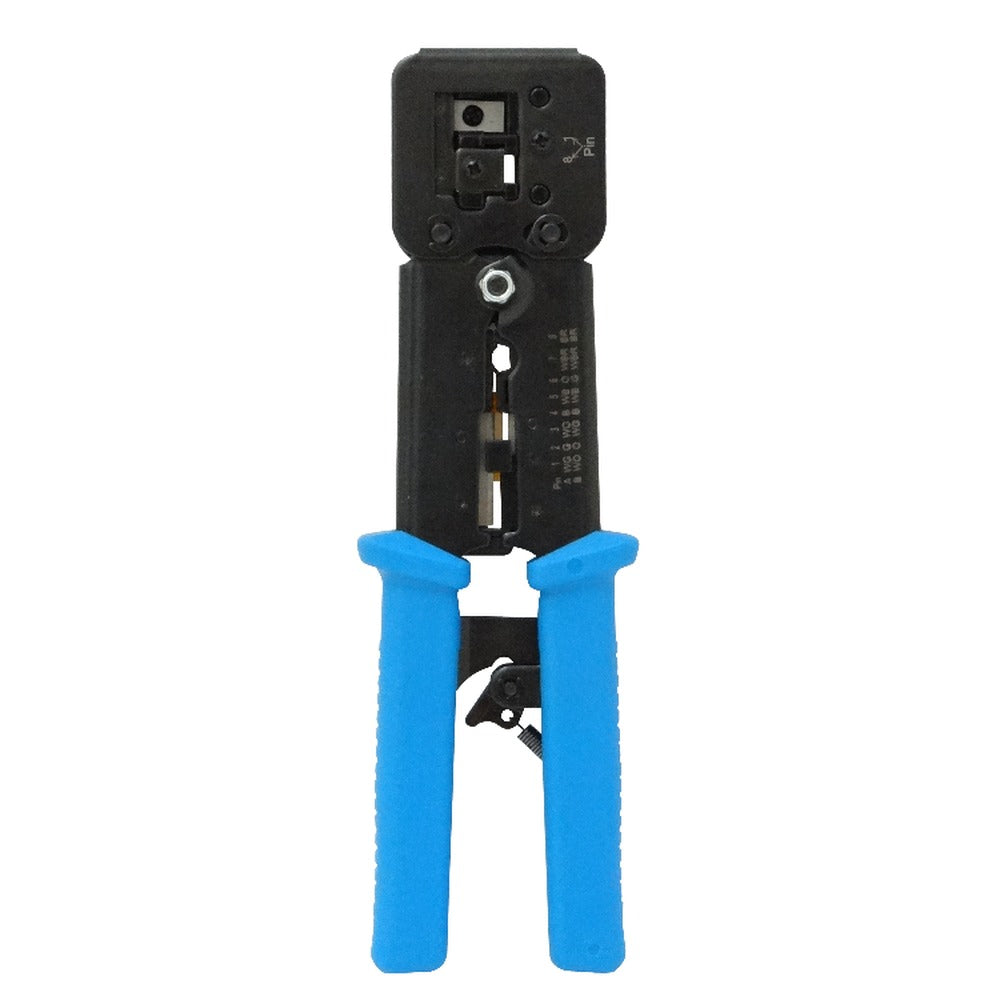CRIMP-EZ Tenaza ponchadora profesional para conectores RJ45, RJ12 y RJ11, compatible con fichas 6 y 8 posiciones