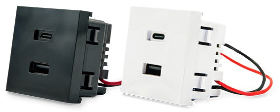 Cargador USB Shelly USB Charger para Wall Display Stand con Puertos USB-A y USB-C - Blanco