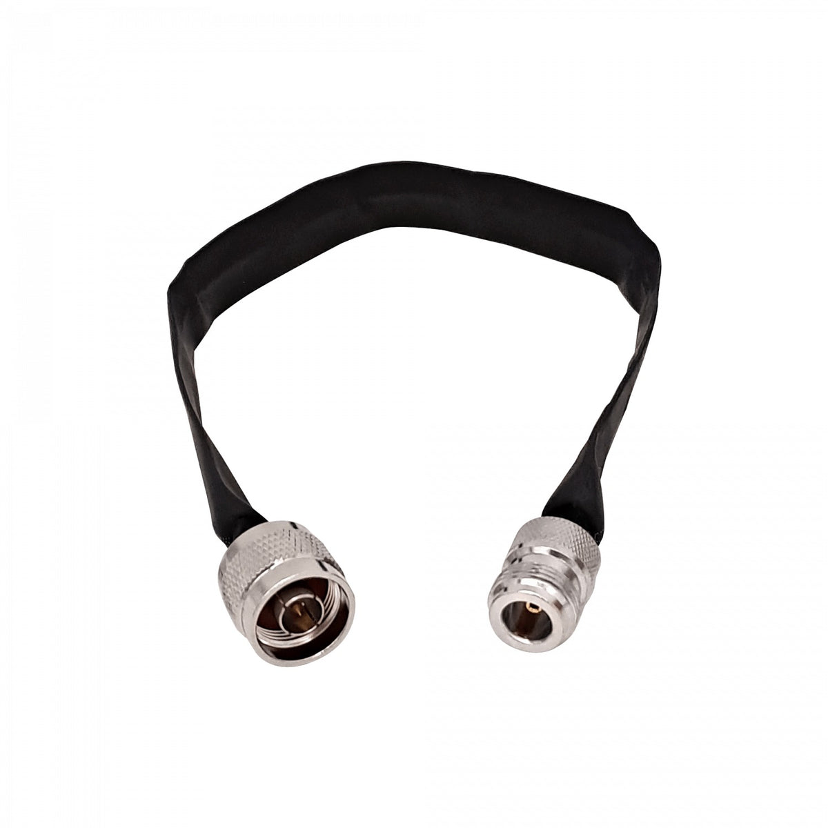 NMTNH 30cm Recto N-Hembra N-Macho Paso Ventana Puerta Cable Coaxial 0-6GHz Negro