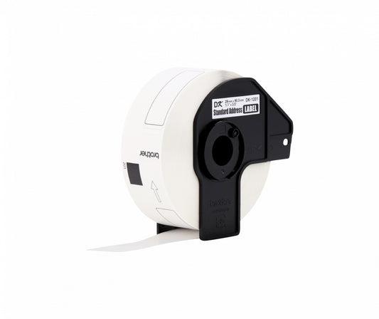 DK1201 BROTHER Rollo de 400 etiquetas adhesivas de papel blanco, tamaño 29x90mm, para impresoras serie QL
