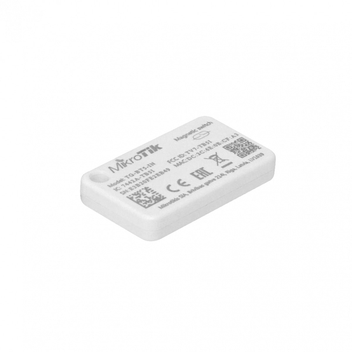 TG-BT5-IN. MIKROTIK batería 220mAh montaje interior grado protección IP54 capacidad almacenamiento 352kb etiqueta Bluetooth versión 5.2 protocolo BLE soporte iBeacon