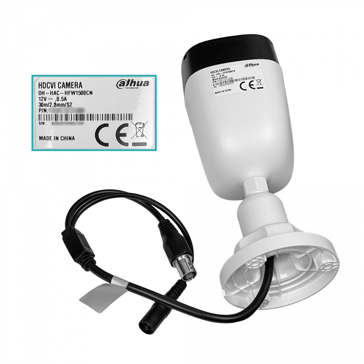 FW1500 DAHUA Bala 5MP IR30mt Fijo-2,8mm IP67 Audio Camara Analoga HDCVI