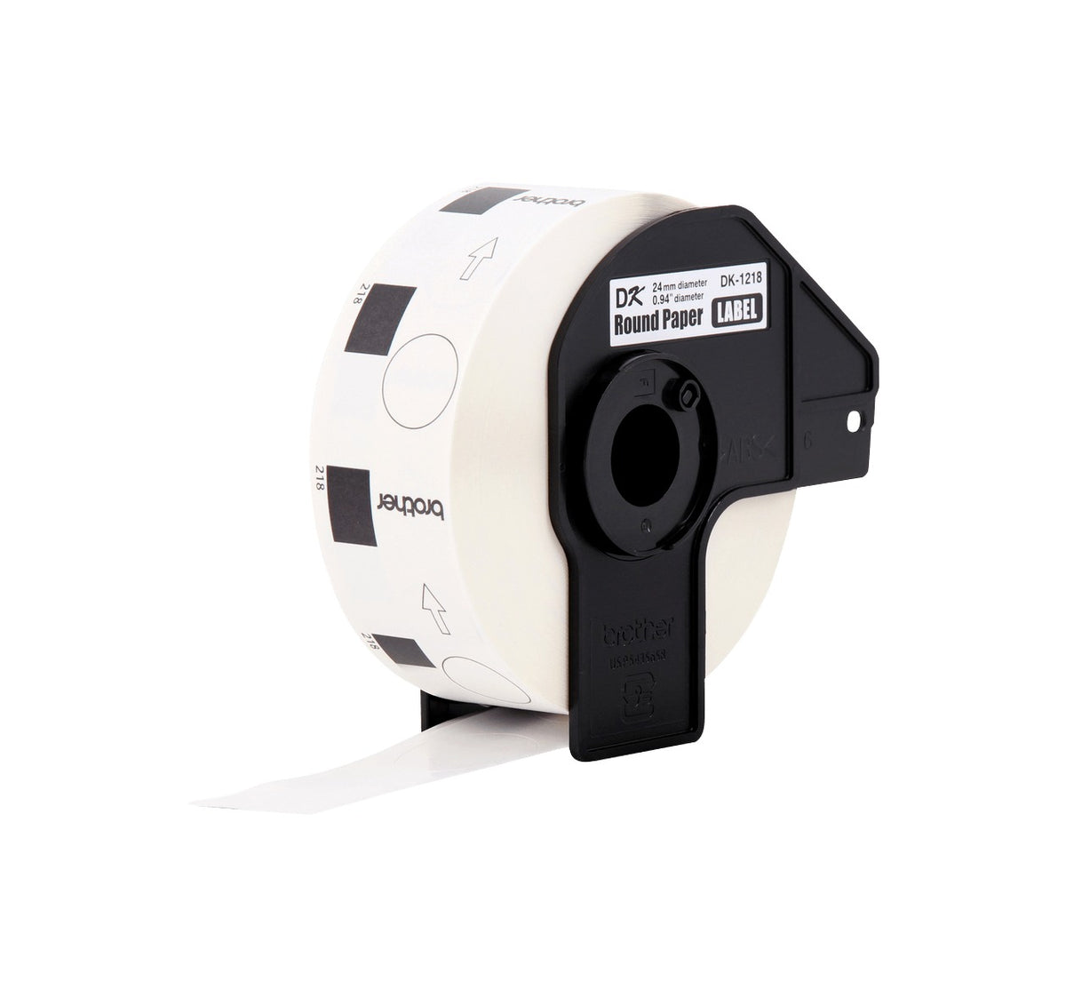 DK1218 Brother 24mm-Diámetro 1000-Rótulos Autoadhesivos Papel Blanco para-QL
