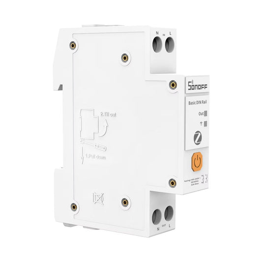 Interruptor Smart Zigbee Sonoff BASIC-ZB1GSP 32A para Riel DIN con Monitoreo de Consumo Eléctrico