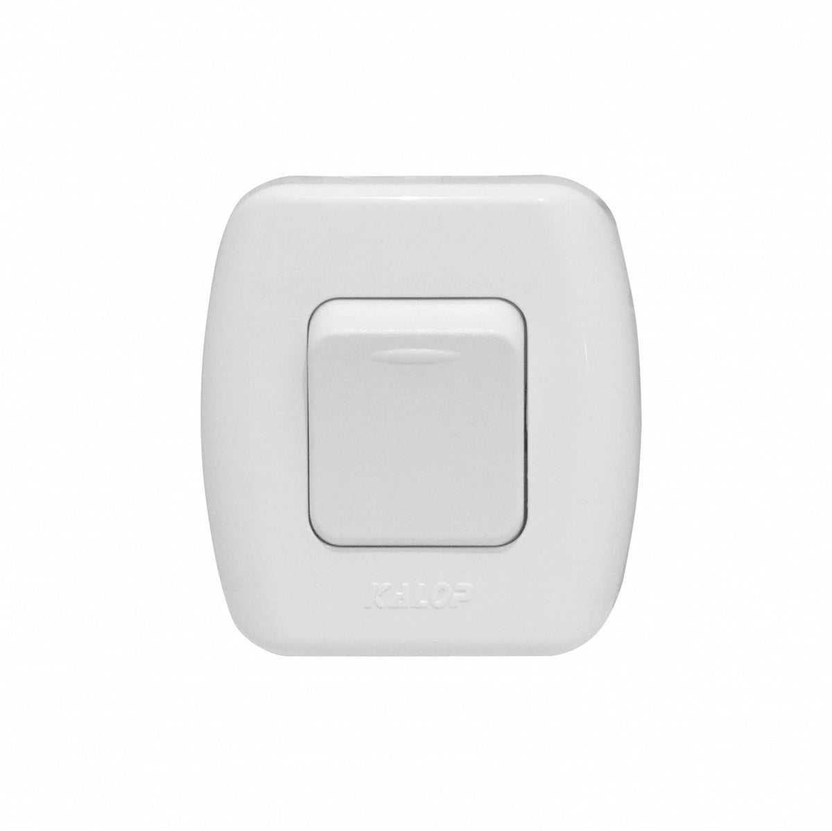 INTERRUPTOR-912 KALOP 9/12 Boton Switch Simple Sobrepuesto Blanco Tekna IP20 KS39650