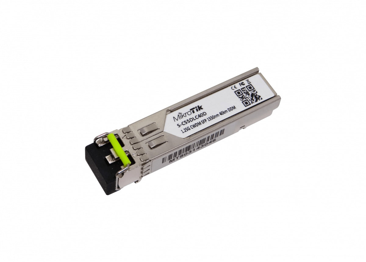 S-C55DLC40D MIKROTIK 1550nm 1,25G SM 40km 2-LC Transceptor SFP DDM p/CWDM-MUX8A Unitario