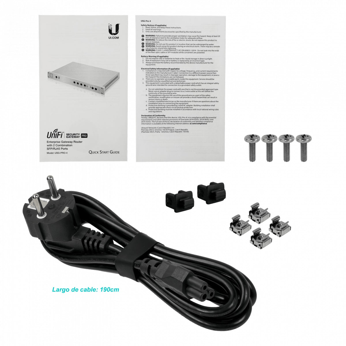 USG-PRO-4. UI UniFi 2-1000-LAN 2-SFP-Combo-WAN Console-RJ45/USB Router Rack USG-PRO-4-EU. UBIQUITI