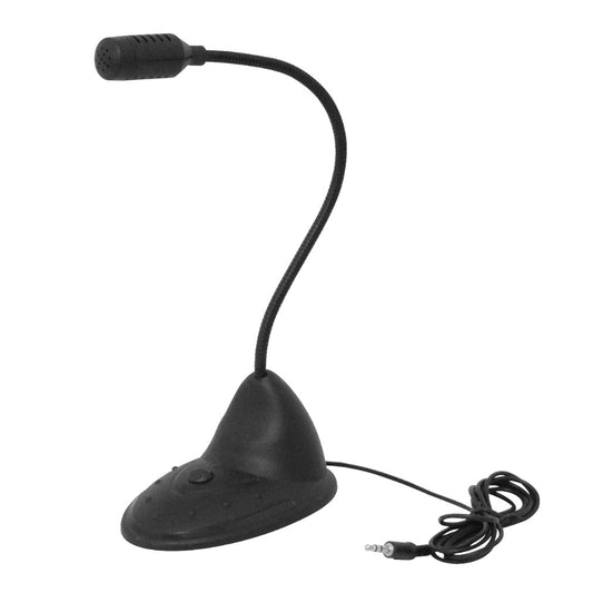 MIC-35 Micrófono de Escritorio con Conector 3,5mm Macho, Base y Cable de 130cm YW2001M