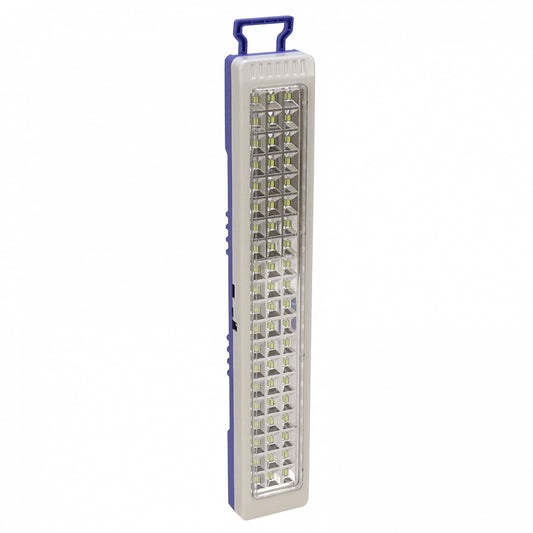 EL060 Luminaria de emergencia 60 LED 8 horas batería interna 4WH carga 5V USB-C 74x43x450mm