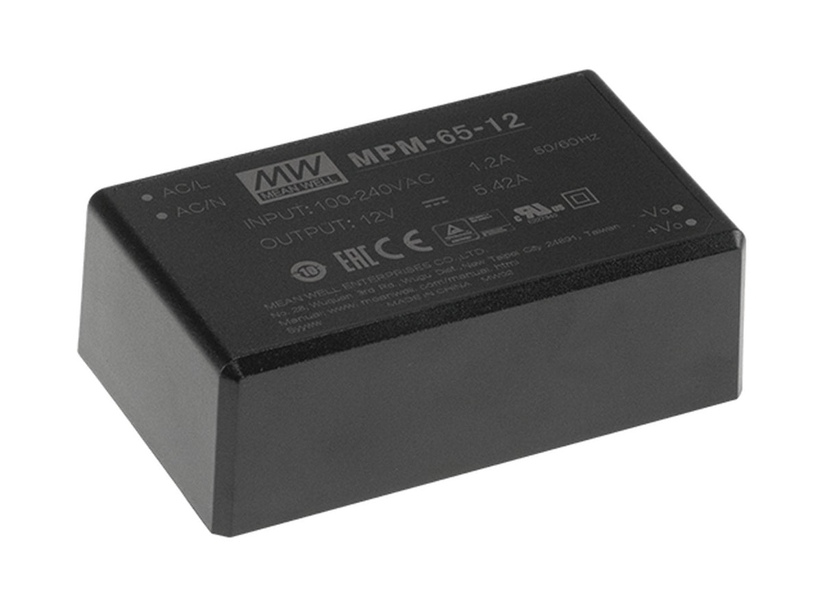 Fuente de poder modular médica 65W MPM-65 - Bloque Terminal - 5V