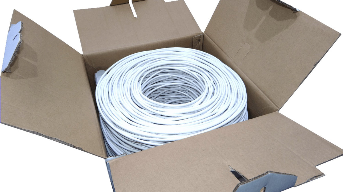 CBXP-UW3 LINKCHIP Calibre 24 AWG / 0,45 mm Categoría 5e Polietileno Uso Externo Blanco Cable Par Trenzado sin Blindaje 305 Metros Cobre