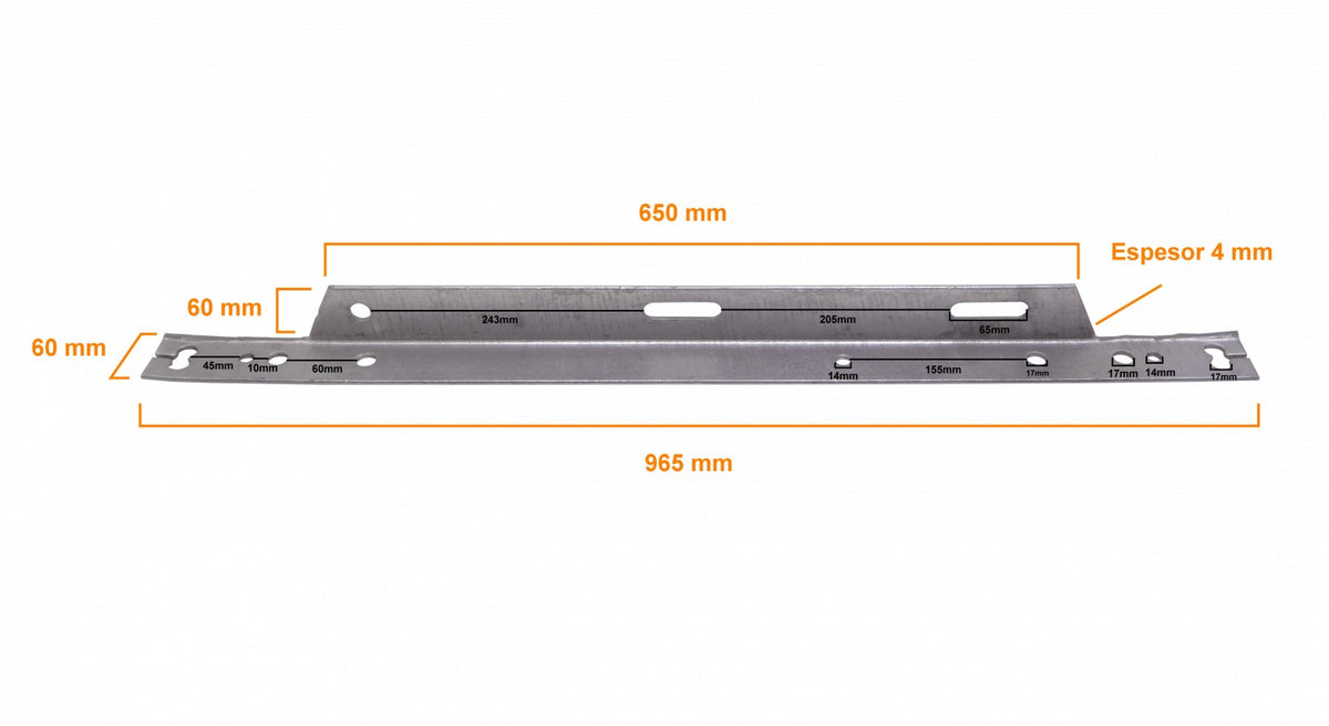GTL00579 65x65x6x965mm Cruceta Extra Larga para Poste