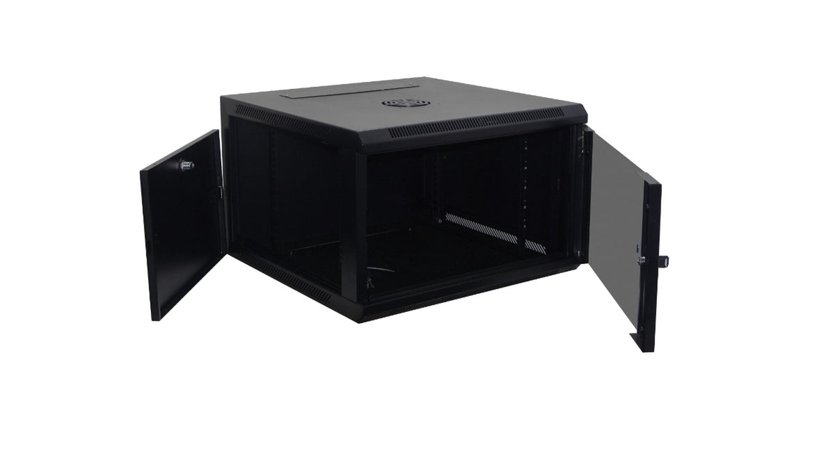 RK06-6L LINKMADE 60CM-FONDO 6U GABINETE RACK PARED NEGRO