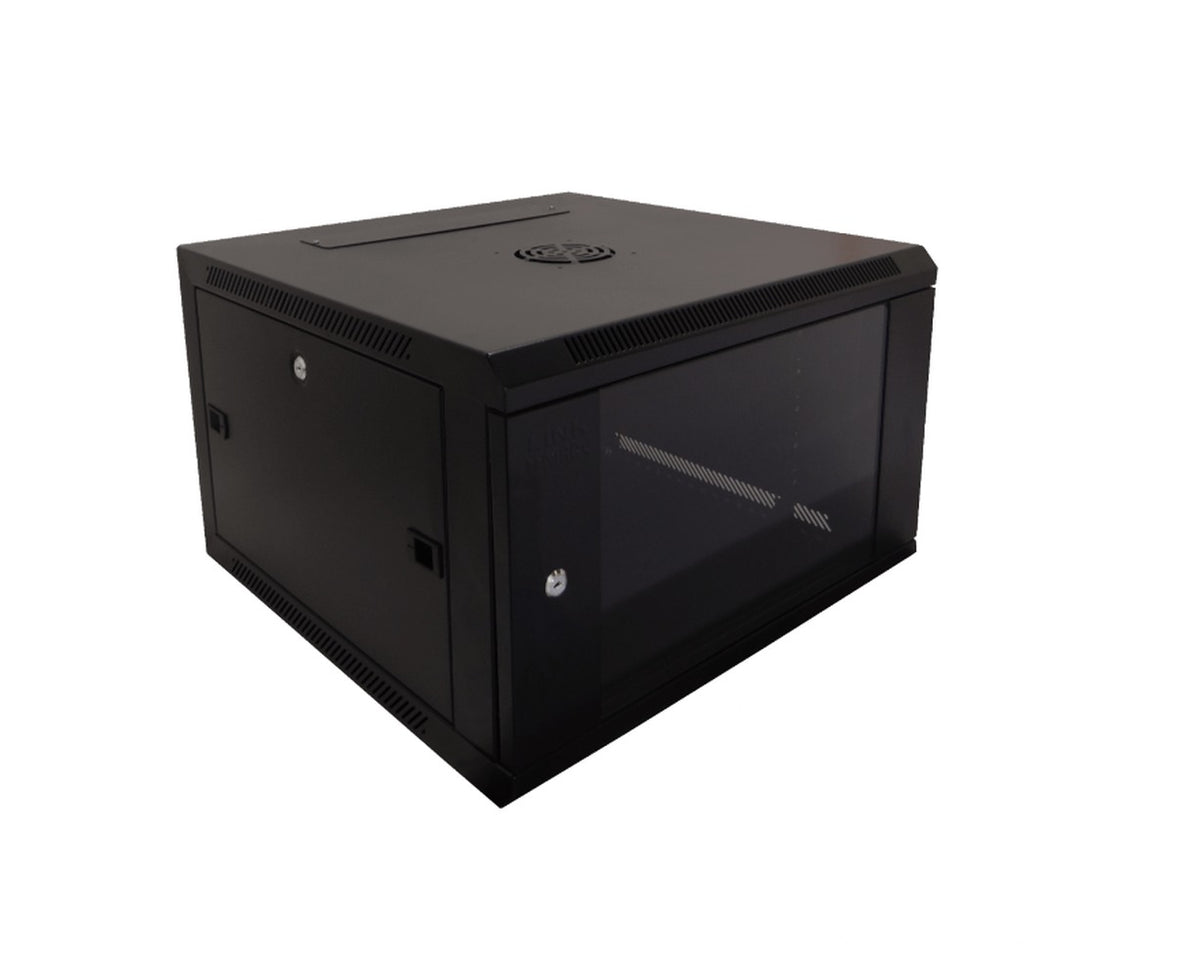 RK06-6L LINKMADE 60CM-FONDO 6U GABINETE RACK PARED NEGRO