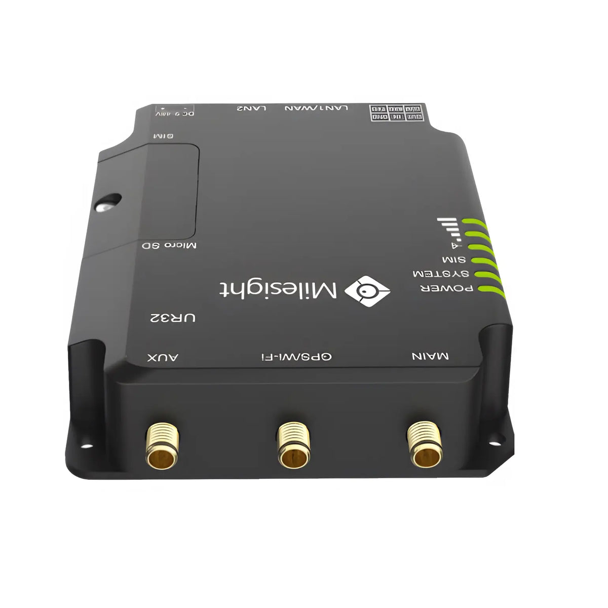 Enrutador de telecomunicaciones dual chip 3G/4G categoría 4 con conectividad inalámbrica 2.4Ghz, puerto serie RS485 e interfaces digitales entrada/salida, compatible con lenguaje Python – Milesight UR32-L04AU-W-485