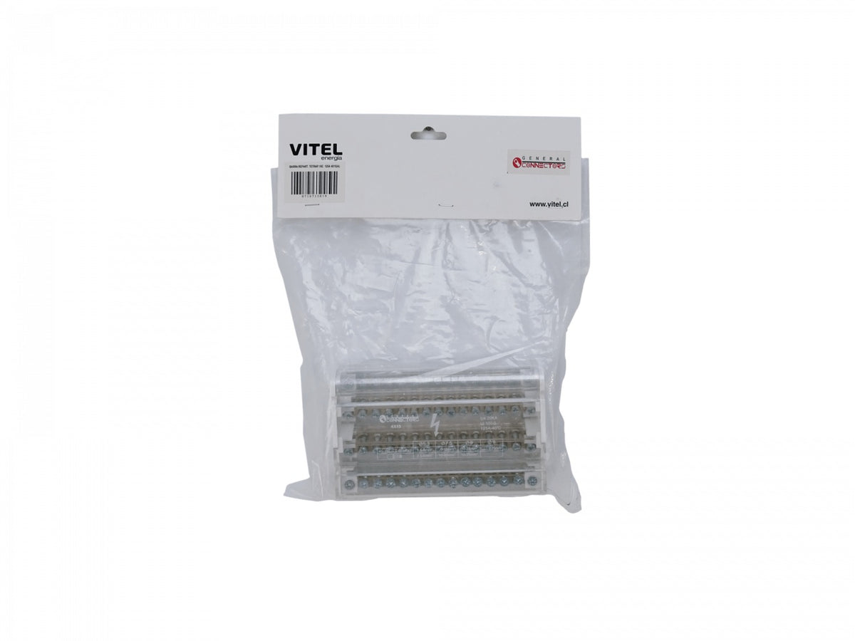 REPA-60. Distribuidor tetrapolar 4x15 de 125 A a 40 ºC, entradas 2x25 y 2x35, salidas 11x10 mm², referencia Art.6834