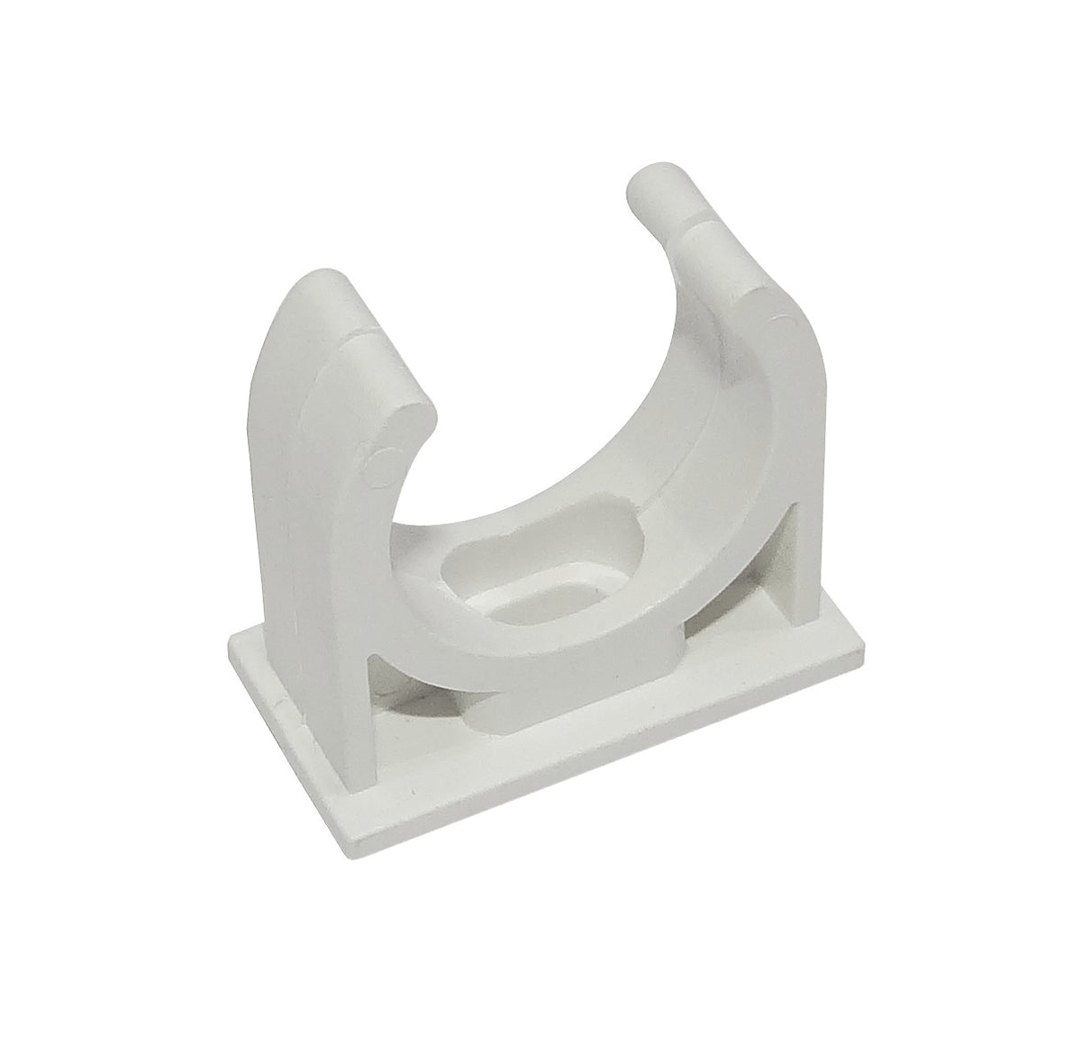 PVC25-A LINKCHIP Abrazadera de fijación 25mm para tubo PVC blanco con tornillo incluido