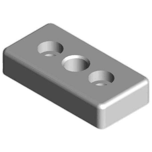 Soporte para pie M12 compatible con perfil de 40x80 mm