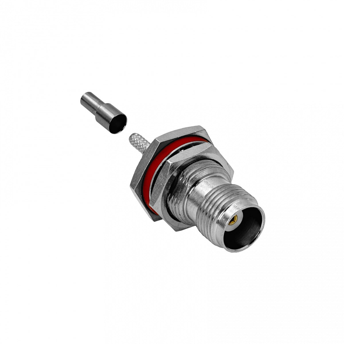 TH1E Conector Hembra TNC para Cable Coaxial LMR100 RG316 13mm-Diámetro Panel Engarzable