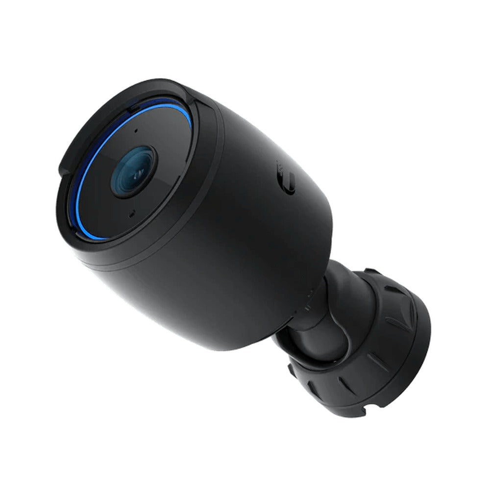 UVC-AI-BULLET. Cámara IP tipo bala de Ubiquiti con resolución 5/4MP, detección de personas/vehículos, visión nocturna IR, clasificación IP65, resistencia IK04, micrófono integrado y alimentación PoE 802.3af. Modelo UVC-AI-BULLET-EU.