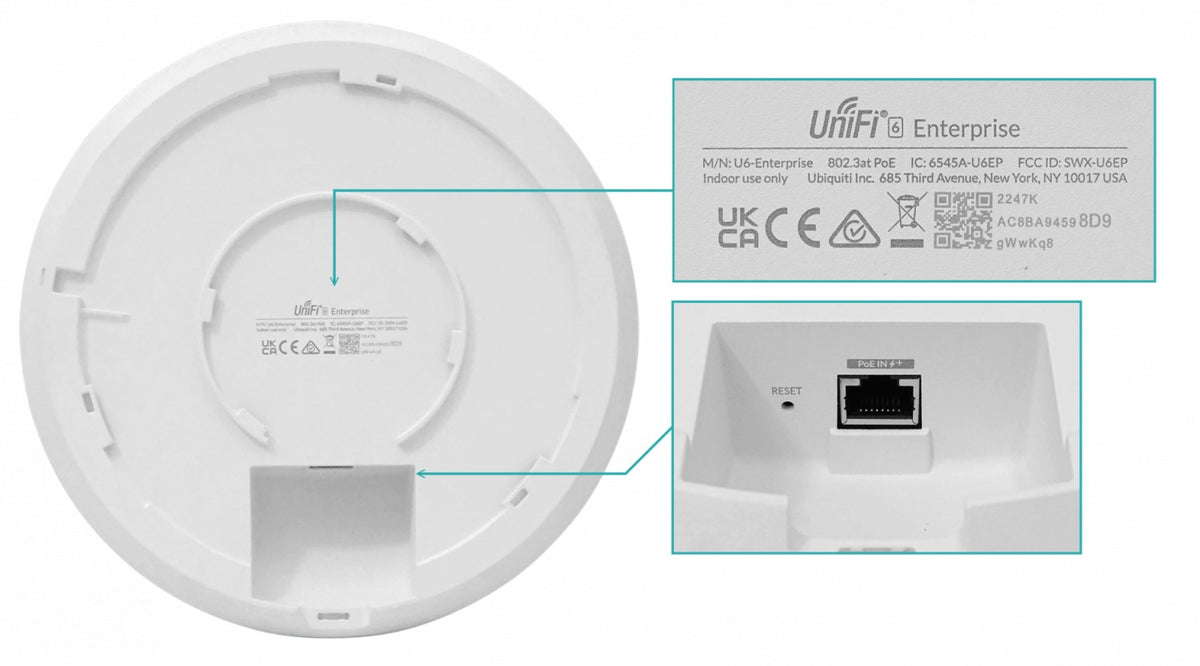U6-ENTERPRISE. Interfaz 2x4x4 WiFi6E 1-2500 10Gbps 2,4/5/6GHz 6/5/3dBi requiere-PoE48V/22W U6-ENTERPRISE-EU UBIQUITI
