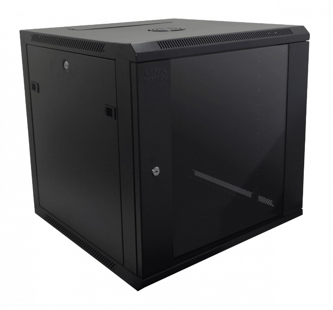 RK11-6L LINKMADE Armario Rack de Pared de 11 Unidades con 60cm de Profundidad Color Negro