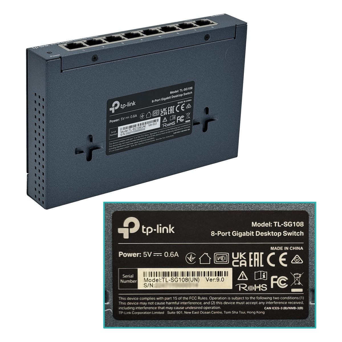 TL-SG108S. TP-LINK estructura metálica 8 puertos Gigabit conmutador sin administración sin montaje bastidor tamaño reducido