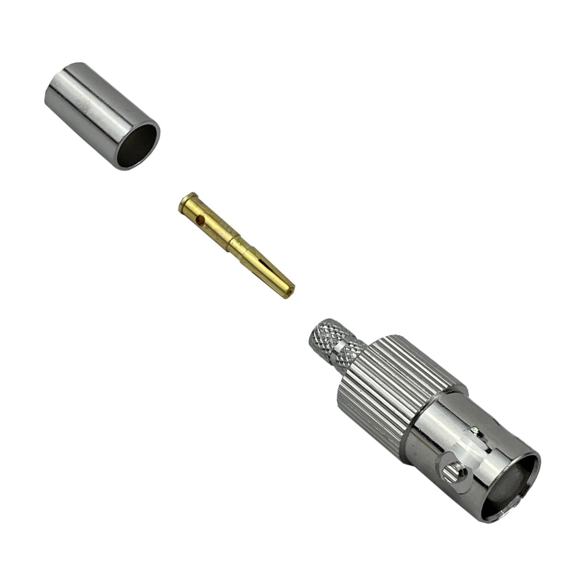 BH2C Conector BNC-Hembra para Crimpar para cable LMR195 RG58 RG142 RG223 RG400