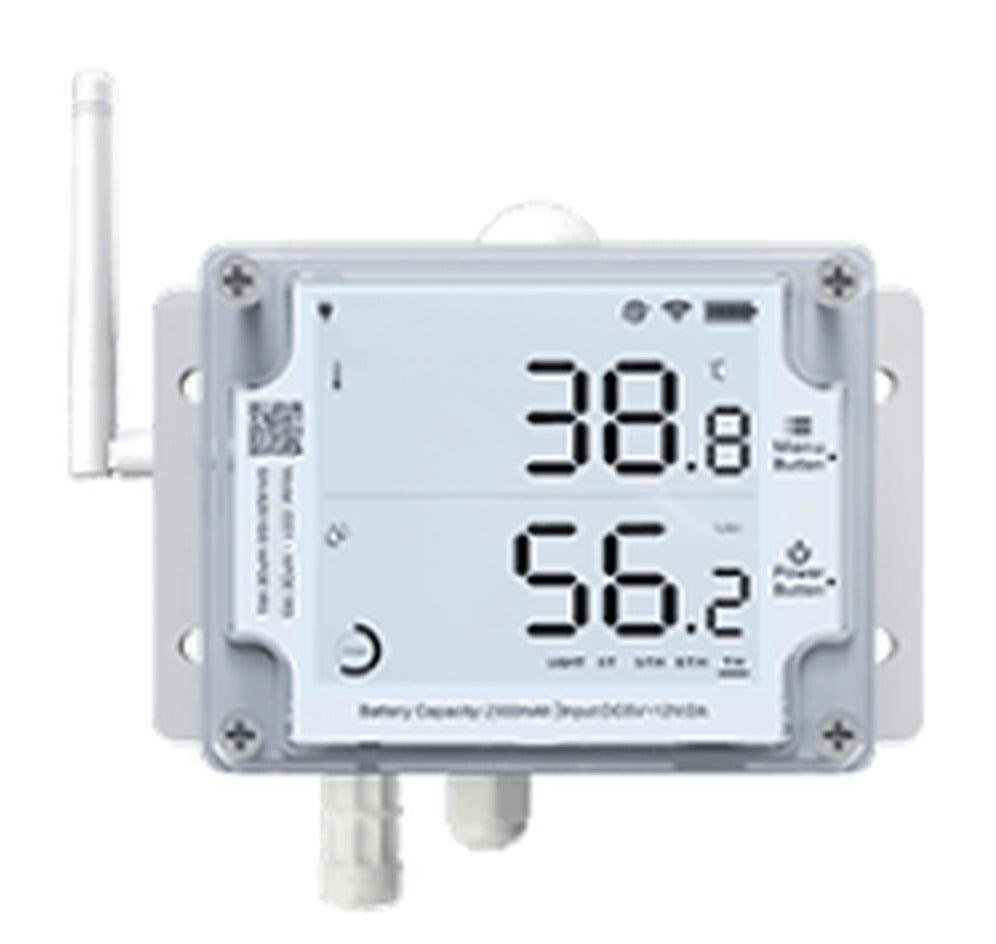 Registrador de datos industrial, basado en la nube para la monitorización de la temperatura, la humedad y la luz ambiental con WiFi y Ethernet