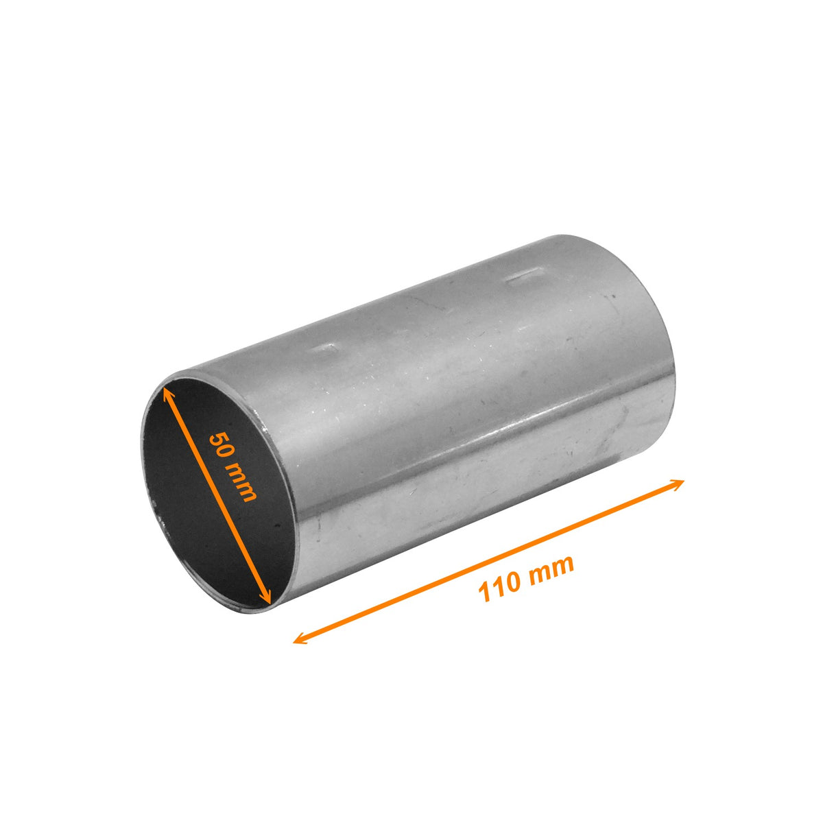 EMT50-U 50mm Acero Zincado Union para Conduit Rigido Metalico Largo-11cm
