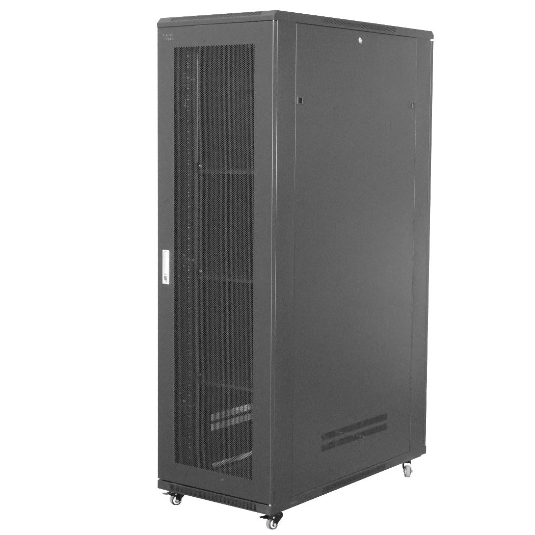 RK42-12PL LINKMADE Armario 42U 1200mm Puerta Microperforada 1,2m-Profundidad con-Ventilador-Estantes Rack