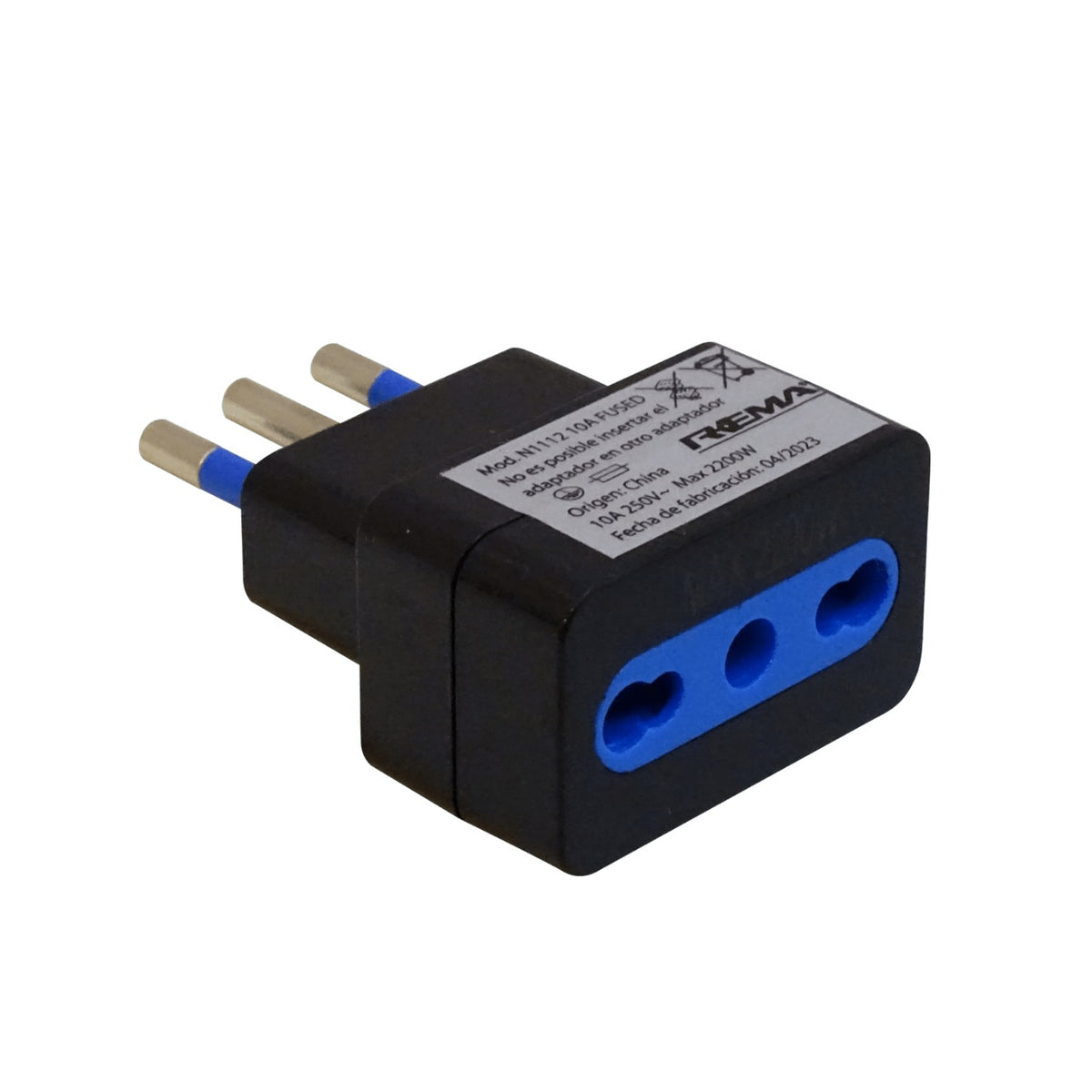 IMJH-N REMA Negro Chile16A-Hembra Chile10A-Macho Adaptador Corriente Nacional