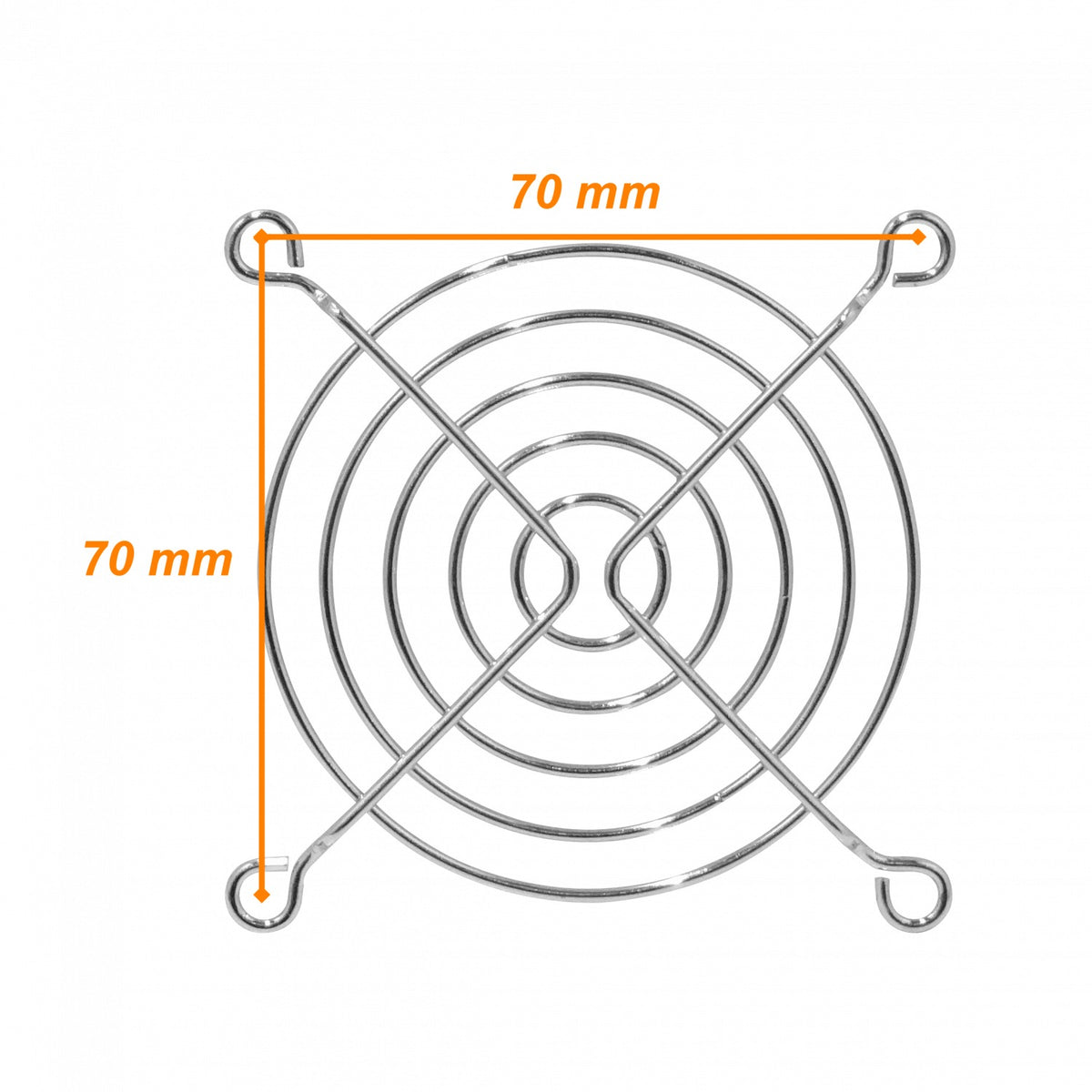 8025-J Rejilla metálica para ventilador tipo turbina compatible con tamaño 80x80mm para marco de 8x8cm