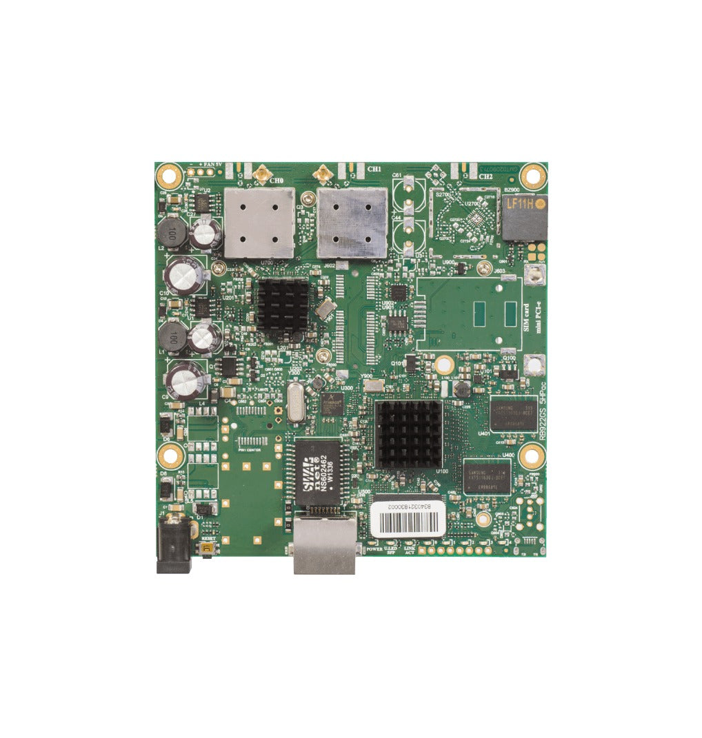 RB911G-5HPACD MIKROTIK 802.11ac Doble Cadena 2-MMCX 1300mW 1-1000-PoE/8-30V 720MHz 128mb Capa 3
