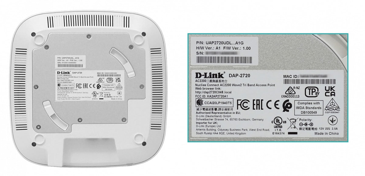 DAP-2720 D-LINK req-PoE 2,4GHz-400 5GHz-2x866 Wave2 Access Point 1-1000 AC2200