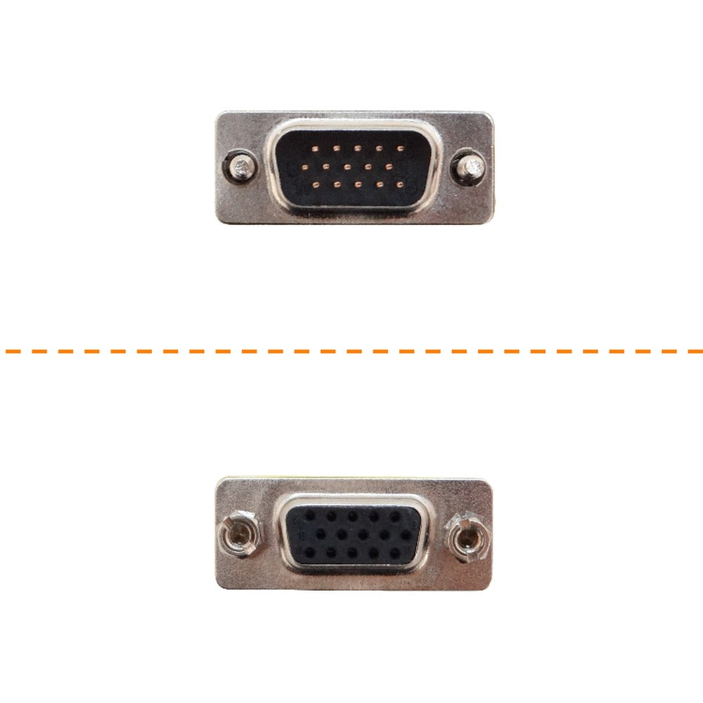 VGA-MH Adaptador VGA Macho-Hembra 2-HD15(DB15-3-Filas) para FP1MV DE-15/MH/HM Acoplador