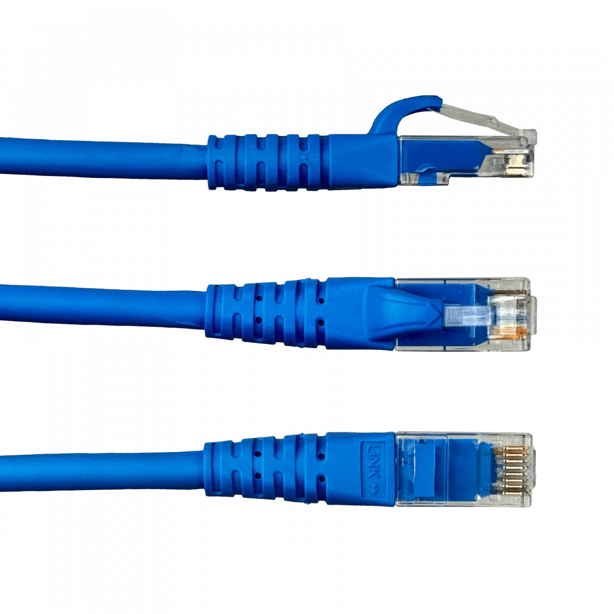 CP6A-10L LINKMADE Latiguillo de red 1 metro CAT6 azul LSZH multifilar con conectores moldeados