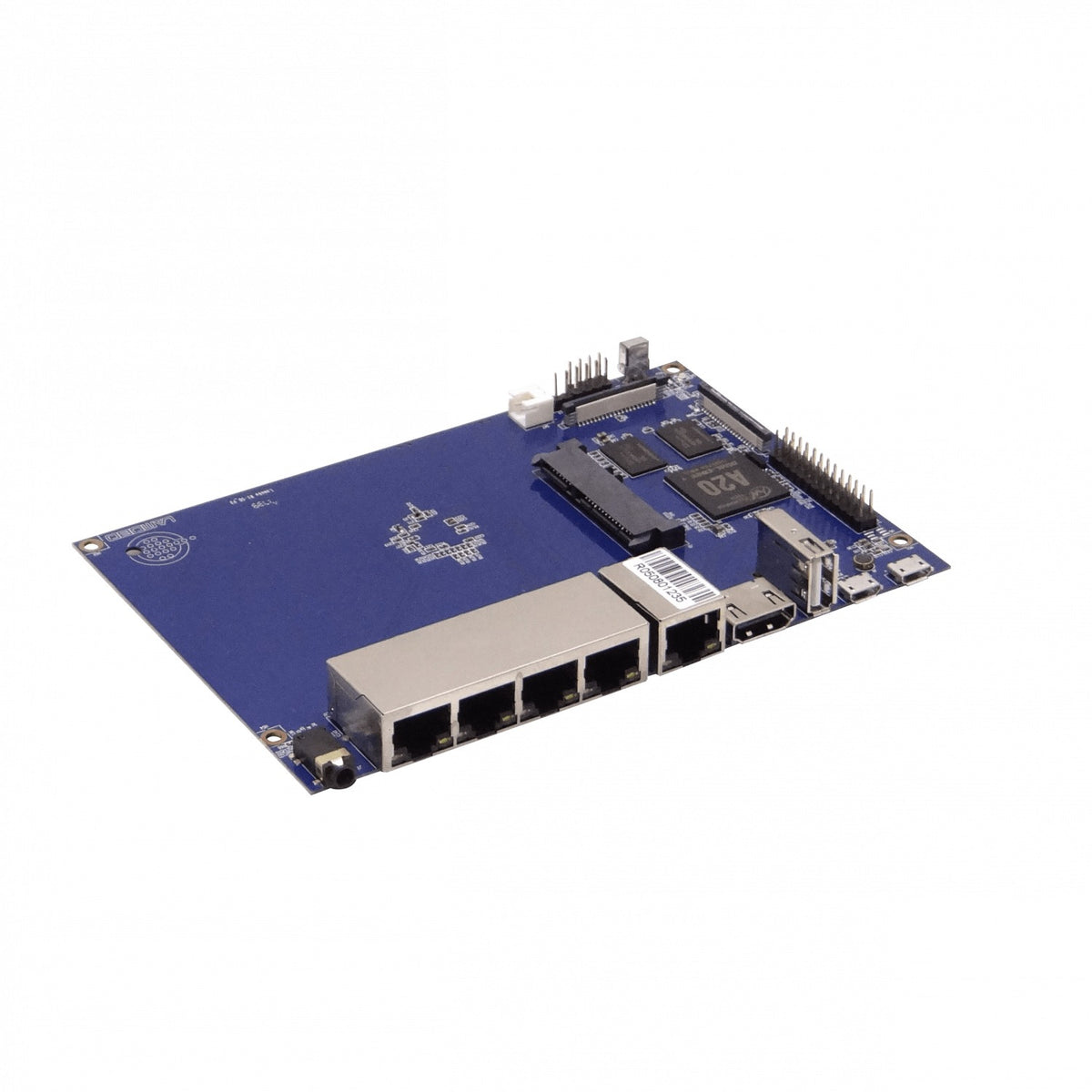 BPI-R1 BANANAPI CPU Doble Núcleo 1GHz 5 Puertos 10/100/1000 RAM 1GB 2 USB SD/SATA CSI HDMI Jack 3,5mm Micrófono 15x10cm