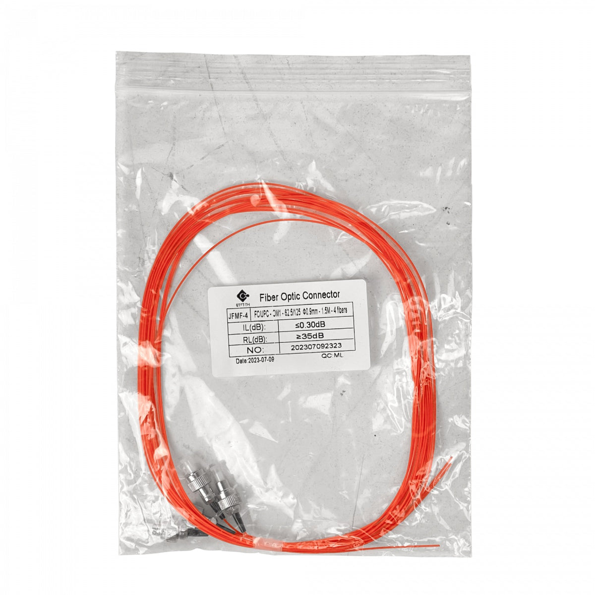 JFMF-4 FC/UPC OM1 Multimodo 1,5 metros 4-Unidades Pigtail 62.5/125µm 0,9mm 150cm