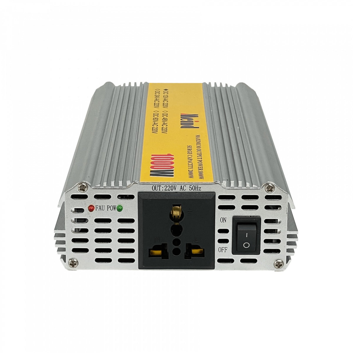 INV-1506 Convertidor 1000W 12VDC-ent/220V/50Hz-sal 1-Toma Universal con Enfriamiento Activo Pico 2kw