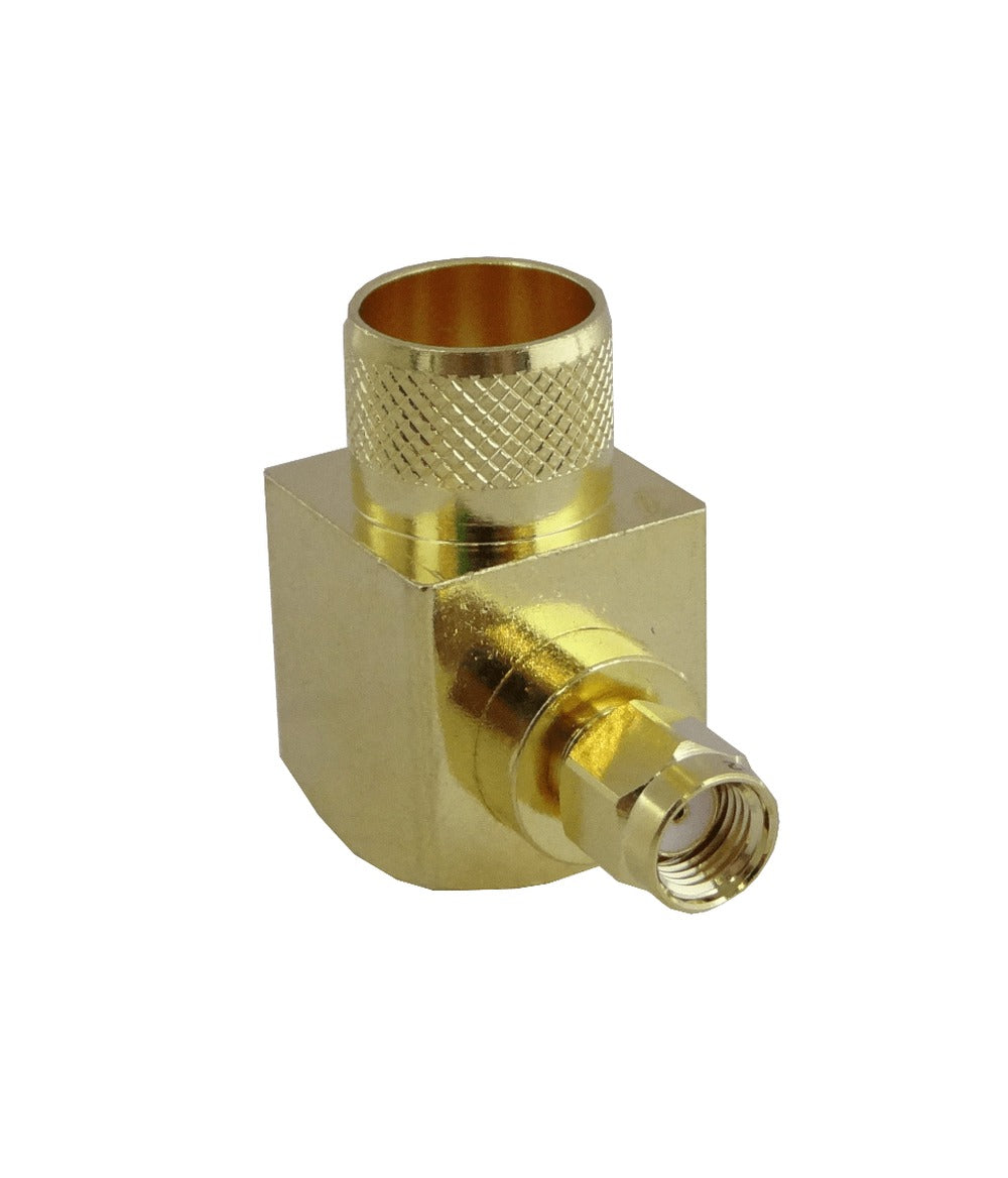 CN6RSPRA RPSMA-Macho Angular LMR600 Conector Coaxial Crimpeable CA600